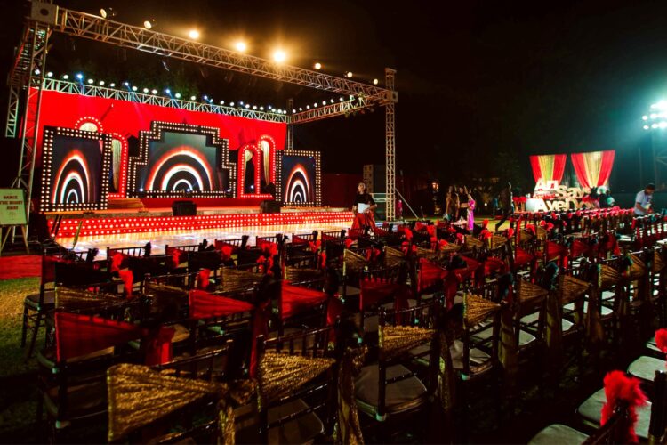 Stage for entertainment in College event