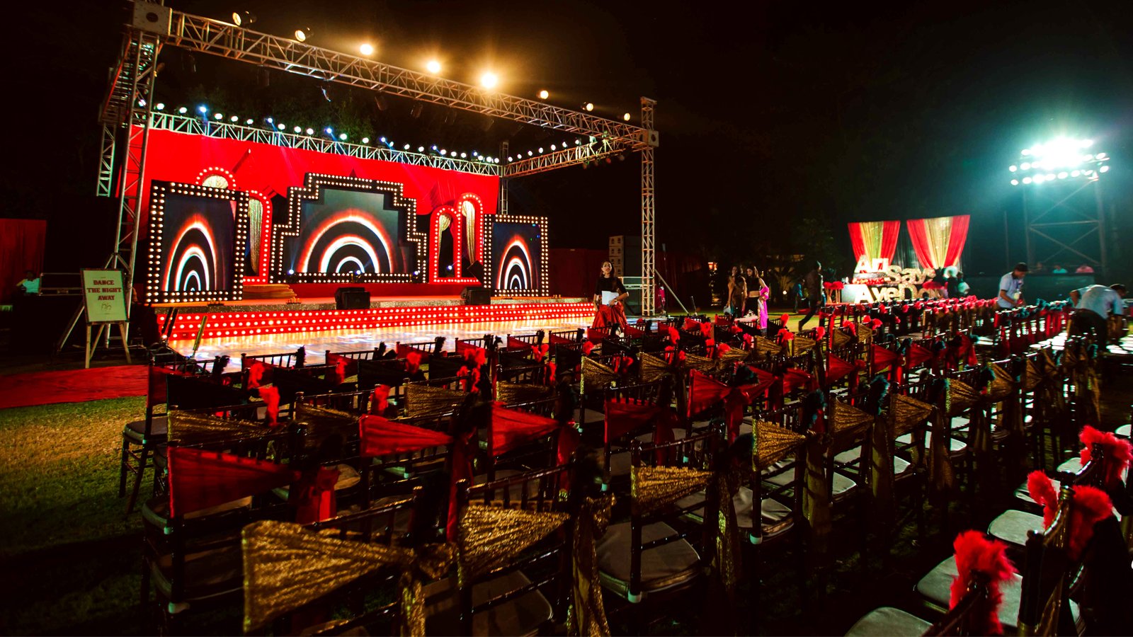 Stage for entertainment in College event