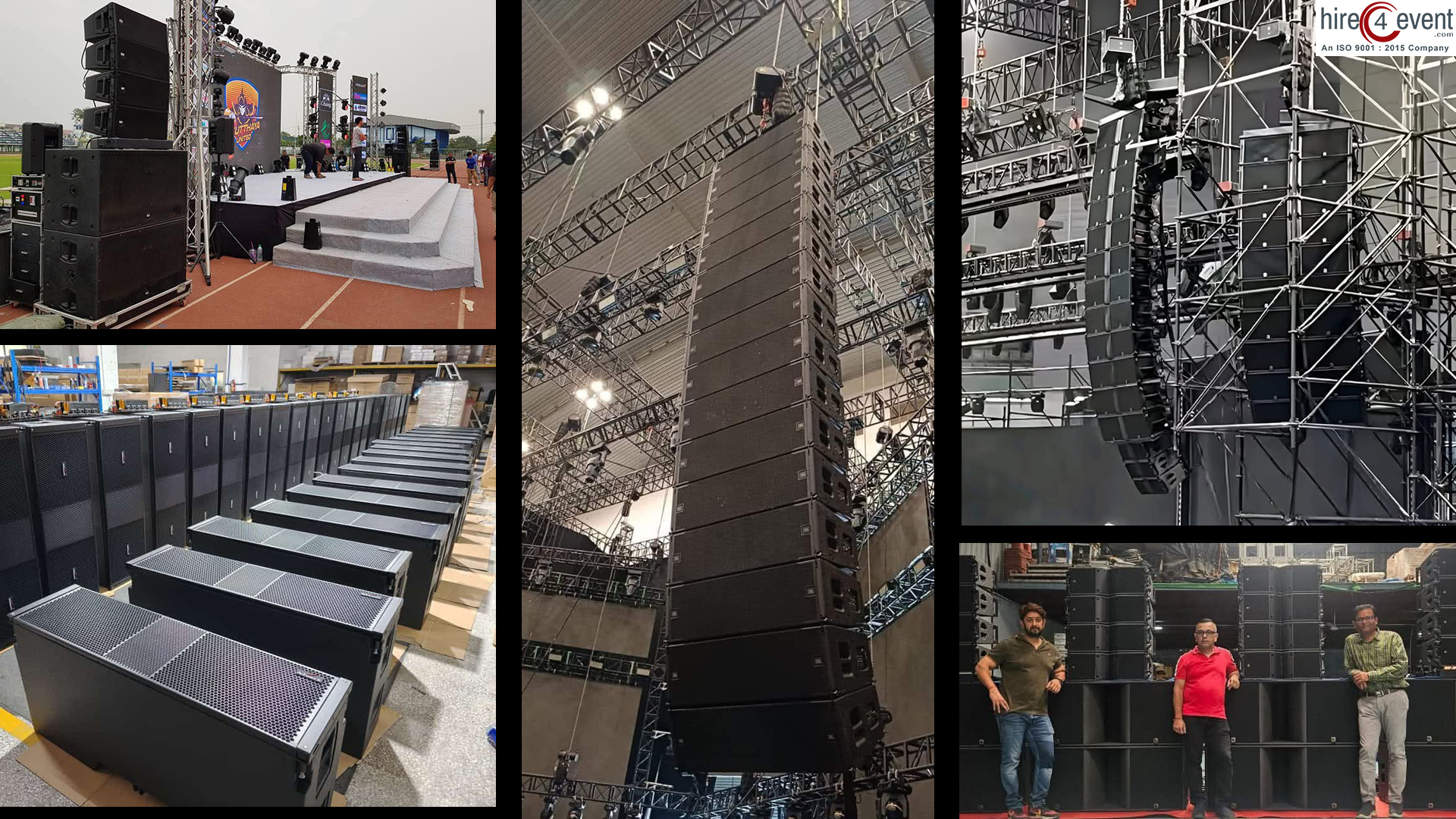 Large scale sound system on rent concert or outdoor events