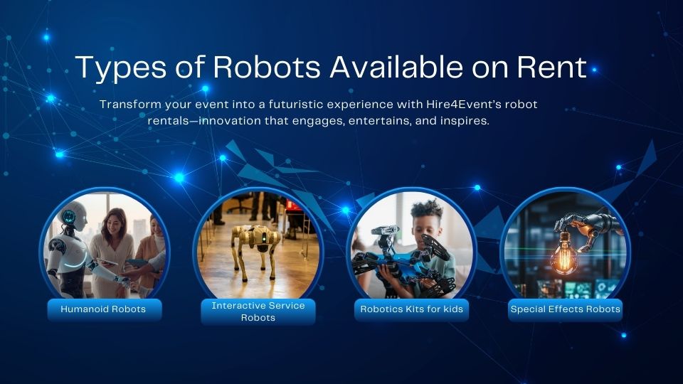 Types of Robots Available on Rent at Hire4Event